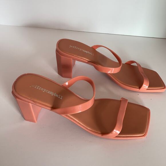Jeffrey Campbell Jamm Jelly High Heel Slide Sandals Pink - Picture 2 of 6